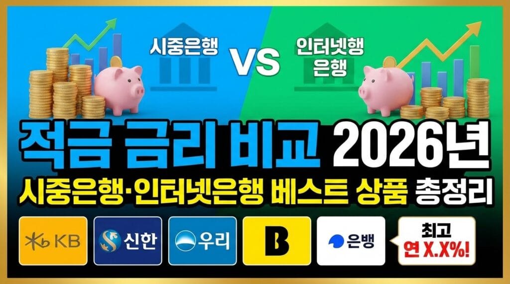 적금 금리 비교 2026 시중은행 인터넷은행 이미지