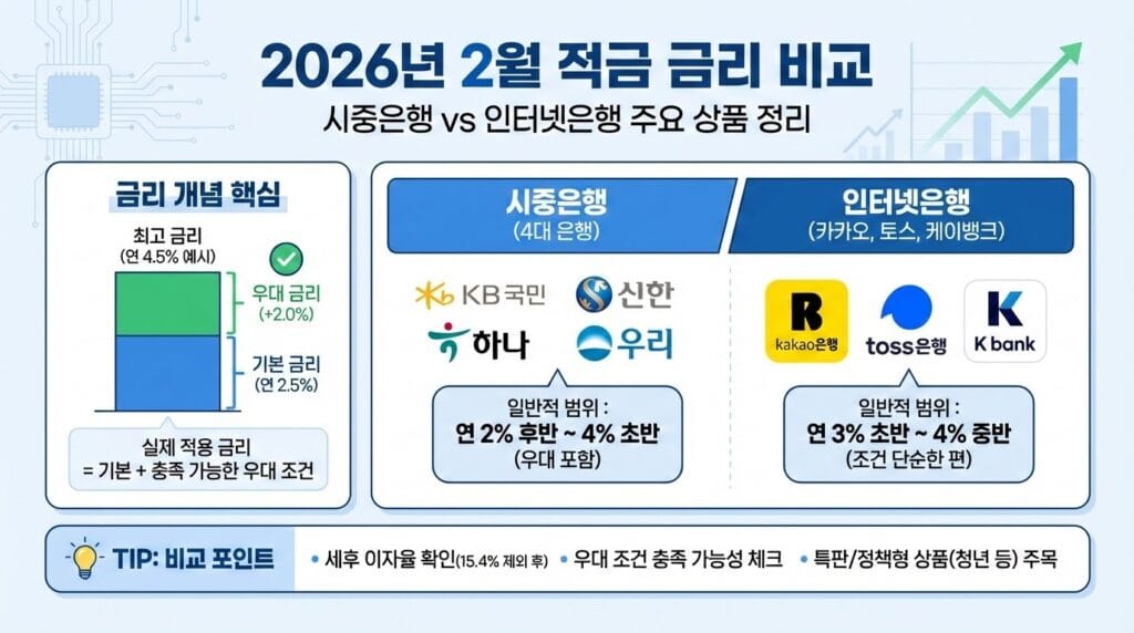 적금 금리 비교표 차트 이미지