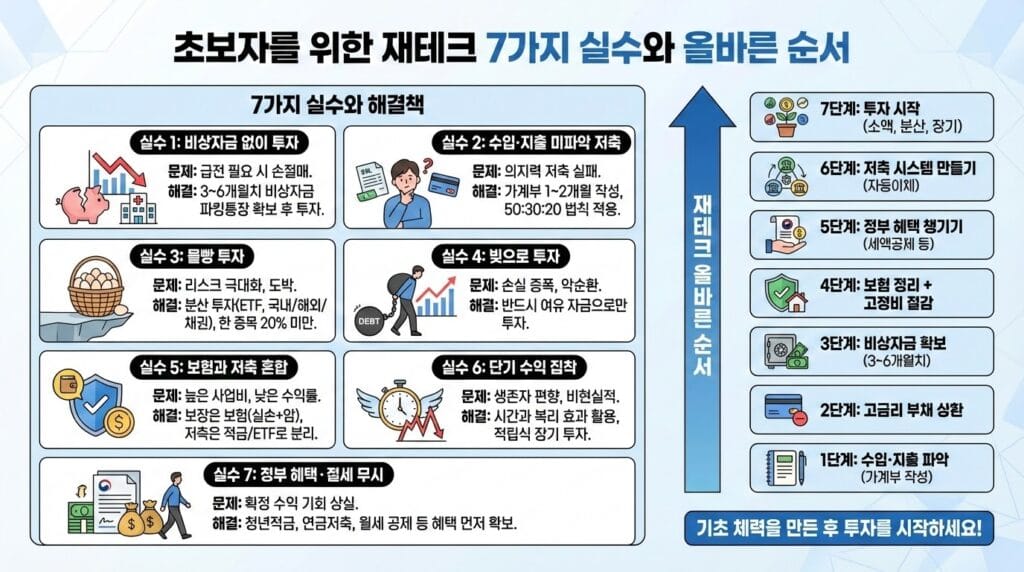 재테크 실수와 올바른 투자 방향 이미지